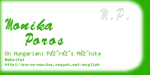 monika poros business card